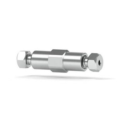 Upchurch Scientific VHP ZDV Union Assembly for 178 um OD Tubing, 13 nL, 10-32 Coned, 0.50 mm Thru-hole, Stainless Steel, Single - U-411 - Click Image to Close